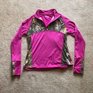 Legendary Whitetails pink and camo 1/4 Zip